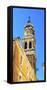 Church Tower Spire, Venice, Italy.-William Perry-Framed Stretched Canvas