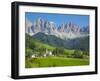 Church, Val di Funes, Bolzano Province, Trentino-Alto Adige/South Tyrol, Italian Dolomites, Italy-Frank Fell-Framed Photographic Print