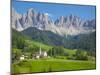 Church, Val di Funes, Bolzano Province, Trentino-Alto Adige/South Tyrol, Italian Dolomites, Italy-Frank Fell-Mounted Photographic Print