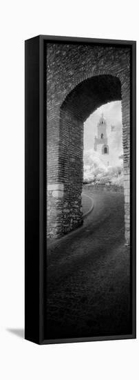 Church Viewed Through an Archway, Puerta Del Sol, Medina Sidonia, Cadiz, Andalusia, Spain-null-Framed Stretched Canvas