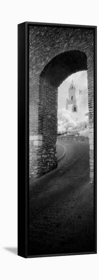 Church Viewed Through an Archway, Puerta Del Sol, Medina Sidonia, Cadiz, Andalusia, Spain-null-Framed Stretched Canvas