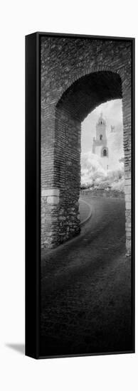 Church Viewed Through an Archway, Puerta Del Sol, Medina Sidonia, Cadiz, Andalusia, Spain-null-Framed Stretched Canvas