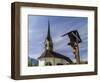 Church Walenstadt with Jesus on the cross-enricocacciafotografie-Framed Photographic Print