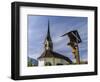 Church Walenstadt with Jesus on the cross-enricocacciafotografie-Framed Photographic Print