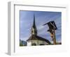 Church Walenstadt with Jesus on the cross-enricocacciafotografie-Framed Photographic Print