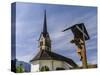 Church Walenstadt with Jesus on the cross-enricocacciafotografie-Stretched Canvas