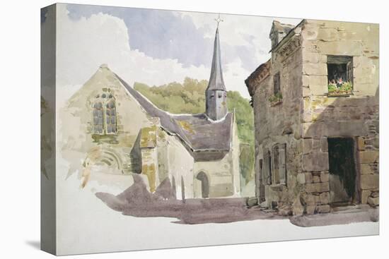 Church with a Small Steeple-John Absolon-Stretched Canvas