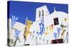 Church with Flags in Mykonos Town, Mykonos Island, Cyclades, Greek Islands, Greece, Europe-Richard Cummins-Stretched Canvas