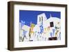 Church with Flags in Mykonos Town, Mykonos Island, Cyclades, Greek Islands, Greece, Europe-Richard Cummins-Framed Photographic Print