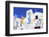 Church with Flags in Mykonos Town, Mykonos Island, Cyclades, Greek Islands, Greece, Europe-Richard Cummins-Framed Photographic Print