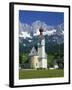 Church with Onion Dome at Going, with Mountains Behind, in the Tirol, Austria, Europe-null-Framed Photographic Print