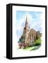 Church with Steeple, 2016-John Keeling-Framed Stretched Canvas