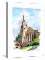 Church with Steeple, 2016-John Keeling-Stretched Canvas