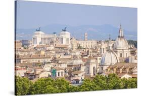 Churches and Domes of the Rome Skyline Showing Victor Emmanuel Ii Monument in the Distance, Rome-Neale Clark-Stretched Canvas