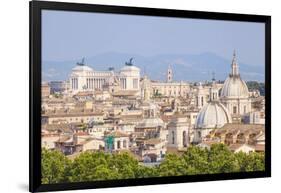 Churches and Domes of the Rome Skyline Showing Victor Emmanuel Ii Monument in the Distance, Rome-Neale Clark-Framed Photographic Print