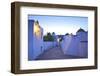 Churches at Dusk with the Monastery of St. John in the Background, Patmos, Dodecanese-Neil Farrin-Framed Photographic Print