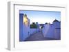 Churches at Dusk with the Monastery of St. John in the Background, Patmos, Dodecanese-Neil Farrin-Framed Photographic Print