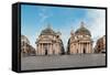 Churches of Santa Maria Regina Coeli in Montesanto-Fontana Carlo-Framed Stretched Canvas