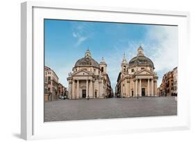 Churches of Santa Maria Regina Coeli in Montesanto-Fontana Carlo-Framed Photographic Print