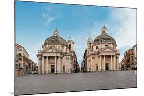 Churches of Santa Maria Regina Coeli in Montesanto-Fontana Carlo-Mounted Photographic Print