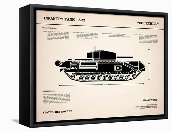 Churchill A22 Tank-Mark Rogan-Framed Stretched Canvas