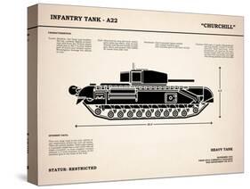 Churchill A22 Tank-Mark Rogan-Stretched Canvas