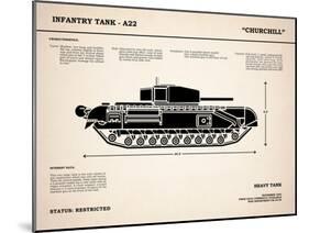 Churchill A22 Tank-Mark Rogan-Mounted Art Print
