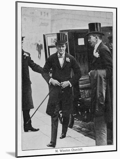 Churchill in Frock Coat-null-Mounted Photographic Print