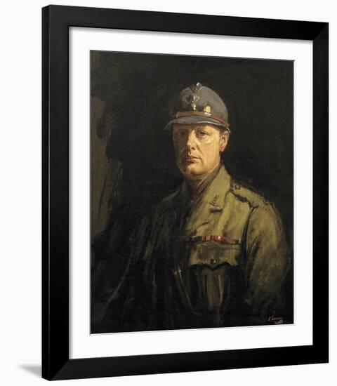 Churchill in His Uniform as Colonel of the 6th Battalion, the Royal Scots Fusiliers-Sir John Lavery-Framed Premium Giclee Print