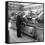 Churchill Lathe in Use, Park Gate Iron and Steel Co, Rotherham, South Yorkshire, 1964-Michael Walters-Framed Stretched Canvas