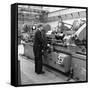 Churchill Lathe in Use, Park Gate Iron and Steel Co, Rotherham, South Yorkshire, 1964-Michael Walters-Framed Stretched Canvas