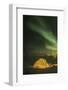 Churchill, Manitoba, Canada. Northern Lights shine above lit igloo.-Yvette Cardozo-Framed Photographic Print