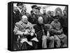 Churchill, Roosevelt and Stalin at Yalta, 1945-Science Source-Framed Stretched Canvas