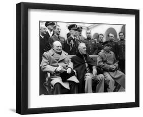 Churchill, Roosevelt and Stalin at Yalta, 1945-Science Source-Framed Giclee Print