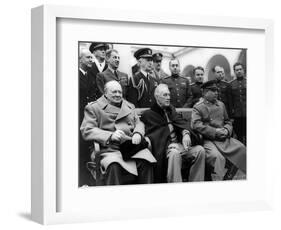 Churchill, Roosevelt and Stalin at Yalta, 1945-Science Source-Framed Giclee Print