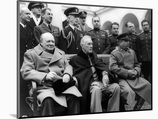 Churchill, Roosevelt and Stalin at Yalta, 1945-Science Source-Mounted Giclee Print
