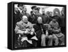 Churchill, Roosevelt and Stalin at Yalta, 1945-Science Source-Framed Stretched Canvas