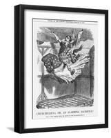 Churchillius; Or, an Alarming Sacrifice!, 1887-Joseph Swain-Framed Giclee Print