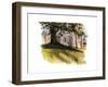 Churchyard at Tolpuddle Showing James Hammett's Grave, 1934-null-Framed Giclee Print