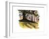 Churchyard at Tolpuddle Showing James Hammett's Grave, 1934-null-Framed Giclee Print