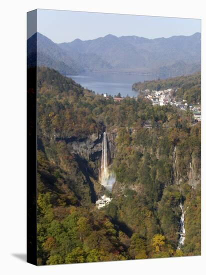 Chuzenji Lake and Kegon Falls, 97M High, Nikko, Honshu, Japan-Tony Waltham-Stretched Canvas