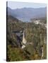 Chuzenji Lake and Kegon Falls, 97M High, Nikko, Honshu, Japan-Tony Waltham-Stretched Canvas