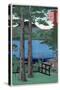 Chuzenji Lake in Shimozuke Province, Japanese Wood-Cut Print-Lantern Press-Stretched Canvas