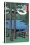 Chuzenji Lake in Shimozuke Province, Japanese Wood-Cut Print-Lantern Press-Stretched Canvas