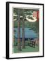 Chuzenji Lake, Shimotsuke-Ando Hiroshige-Framed Art Print