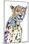 Chyulu Cheetah, 2022, (mixed media on paper)-Mark Adlington-Mounted Giclee Print