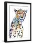 Chyulu Cheetah, 2022, (mixed media on paper)-Mark Adlington-Framed Premium Giclee Print