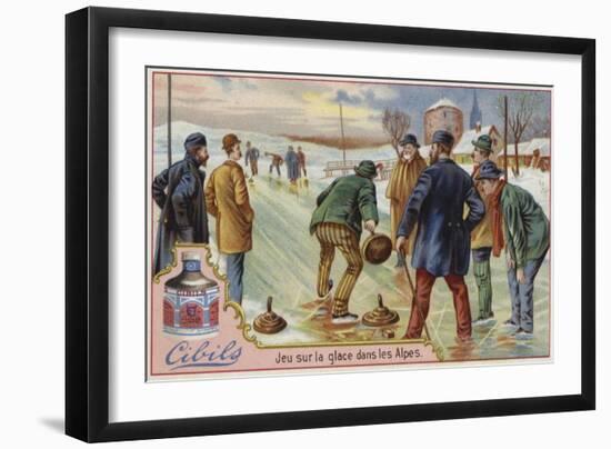 Cibils Card Featuring Curling-null-Framed Giclee Print