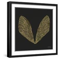 Cicada Wings in Gold Ink on Black-Cat Coquillette-Framed Premium Giclee Print