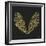 Cicada Wings in Gold Ink on Black-Cat Coquillette-Framed Premium Giclee Print